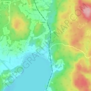 Lerot topographic map, elevation, terrain