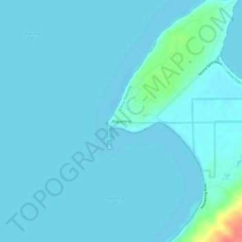 Pequaming topographic map, elevation, terrain