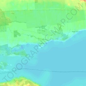 Plage Carcajou topographic map, elevation, terrain
