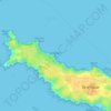 Port Navallo topographic map, elevation, terrain