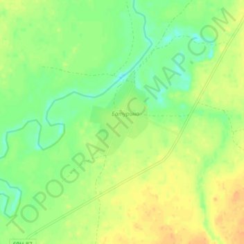 Батурино topographic map, elevation, terrain