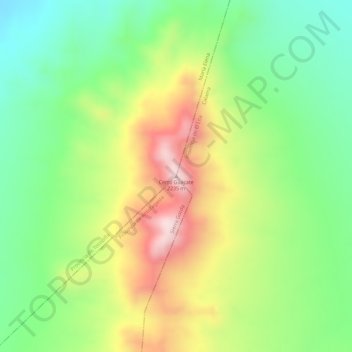 Cerro Guacate topographic map, elevation, terrain