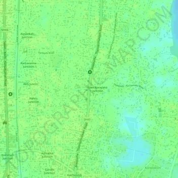 Thalavady topographic map, elevation, terrain