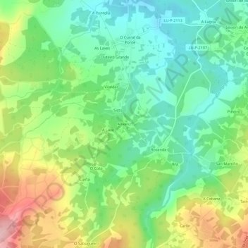 Anxeriz topographic map, elevation, terrain