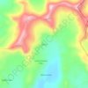 Cauca topographic map, elevation, terrain