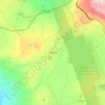 Umanes topographic map, elevation, terrain