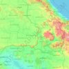 Ubon Ratchathani Province topographic map, elevation, terrain
