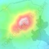 Mount Batur topographic map, elevation, terrain