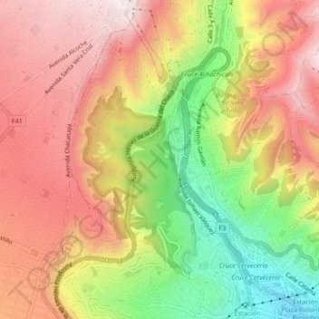 Max Paredes topographic map, elevation, terrain