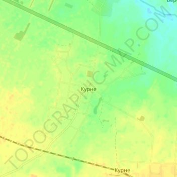 Kurne topographic map, elevation, terrain