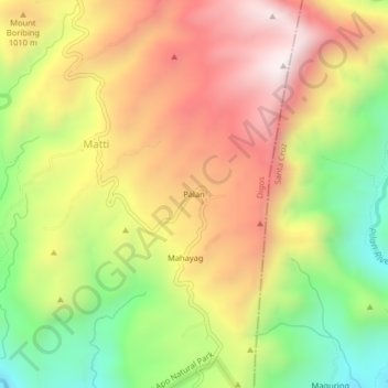 Palan topographic map, elevation, terrain
