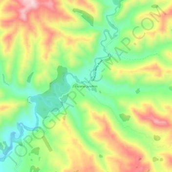Papanui Junction topographic map, elevation, terrain