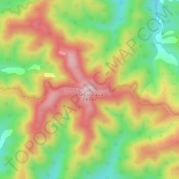 Mangapurua topographic map, elevation, terrain