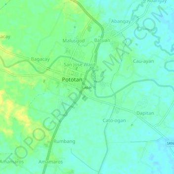 Lapar topographic map, elevation, terrain