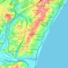Durban North topographic map, elevation, terrain
