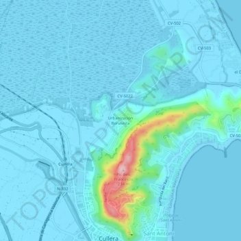 Urbanización Bonavista topographic map, elevation, terrain