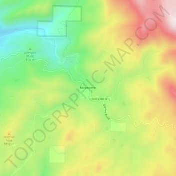 Miramonte topographic map, elevation, terrain