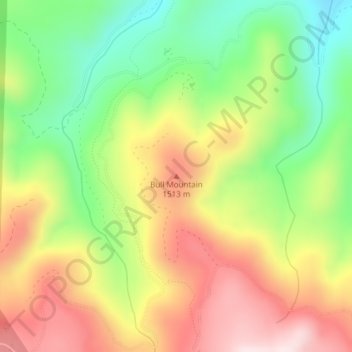 Bull Mountain topographic map, elevation, terrain