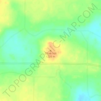 Chalk Hill topographic map, elevation, terrain