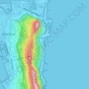 Saint Abbs Head topographic map, elevation, terrain