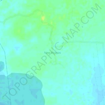 New Visayas topographic map, elevation, terrain