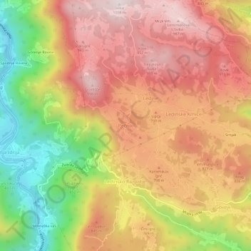 Pečnik topographic map, elevation, terrain