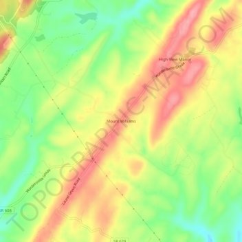 Mount Williams topographic map, elevation, terrain