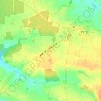 Mélenfroy topographic map, elevation, terrain