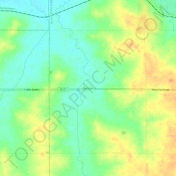 Benson topographic map, elevation, terrain
