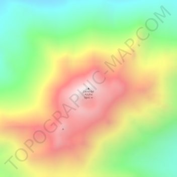 Cerro del Azufre topographic map, elevation, terrain