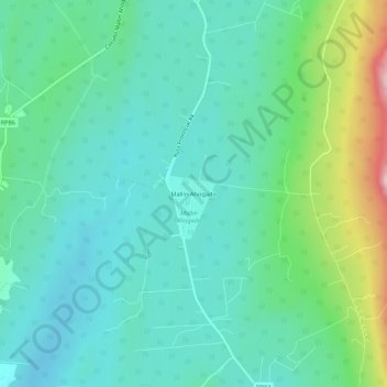Mallín Ahogado topographic map, elevation, terrain