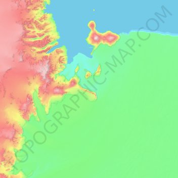 Transantarctic Mountains topographic map, elevation, terrain