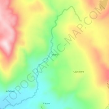 Totuma topographic map, elevation, terrain