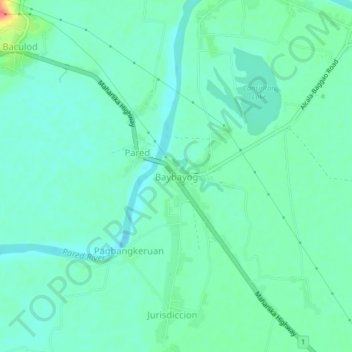 Baybayog topographic map, elevation, terrain