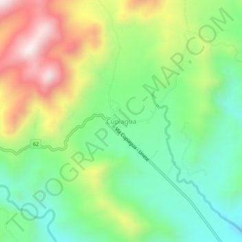 Cupiagua topographic map, elevation, terrain