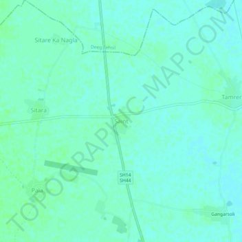 Saint topographic map, elevation, terrain
