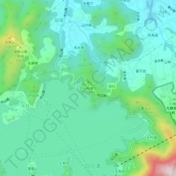 Songbailun topographic map, elevation, terrain