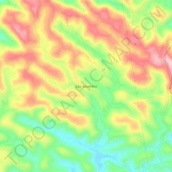 São Severino topographic map, elevation, terrain