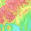Coudon topographic map, elevation, terrain
