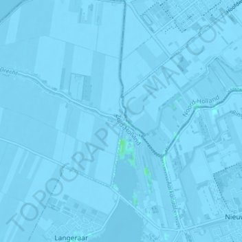 Bilderdam topographic map, elevation, terrain