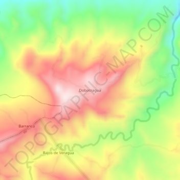 Dobocragua topographic map, elevation, terrain