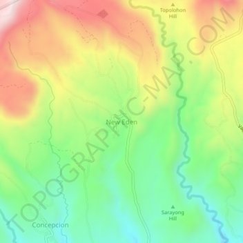 New Eden topographic map, elevation, terrain
