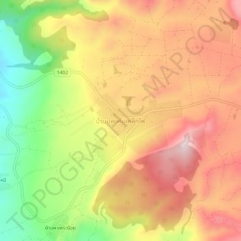 Ban Mon Hin Lek Fai topographic map, elevation, terrain