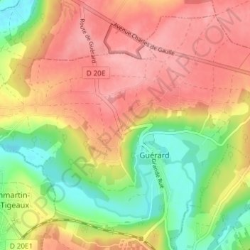 Montbrieux topographic map, elevation, terrain