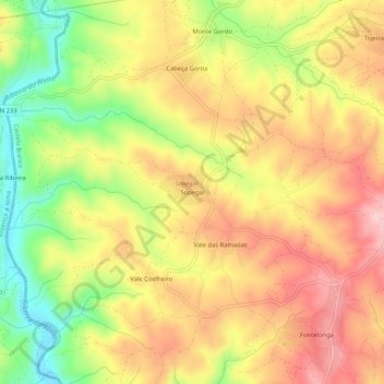 Sopegal topographic map, elevation, terrain
