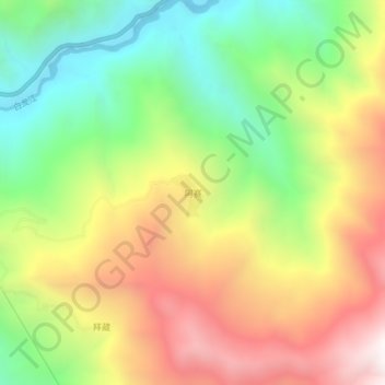 Asai topographic map, elevation, terrain