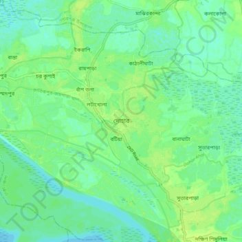 Dohar topographic map, elevation, terrain