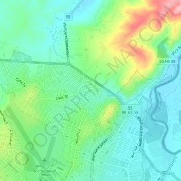 La Concordia topographic map, elevation, terrain