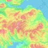 Selkirkshire topographic map, elevation, terrain