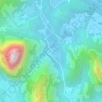 Arapoca topographic map, elevation, terrain